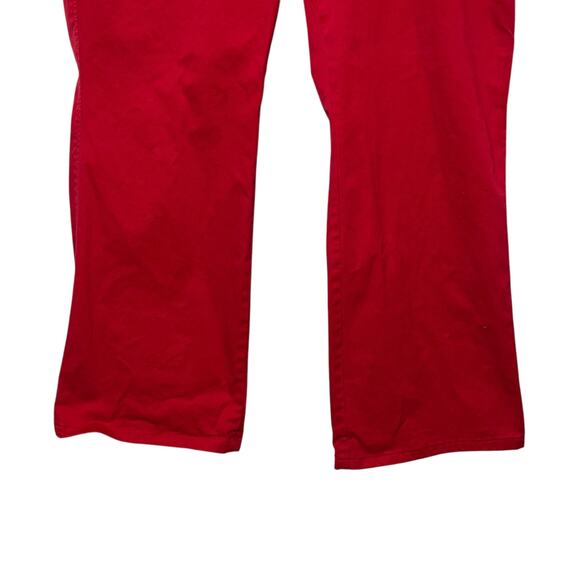 Lands End Size 16 Red Mid Rise Trouser Leg Chico Pants Trousers - Picture 3 of 8